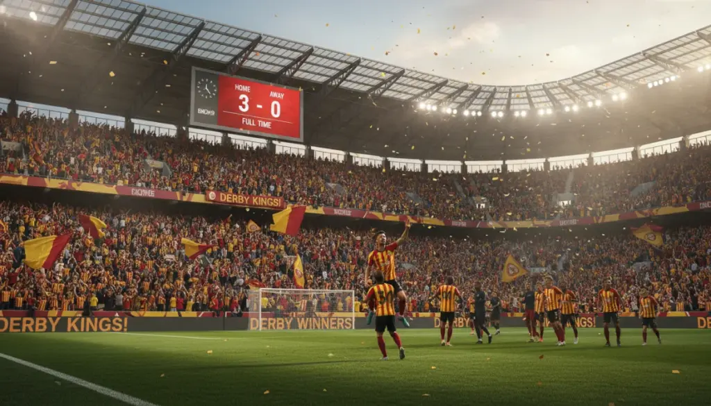 Galatasaray, Fenerbahçe’yi 3-0 İle Geçerek Şampiyonluk İçin Önemli Bir Avantaj Elde Etti